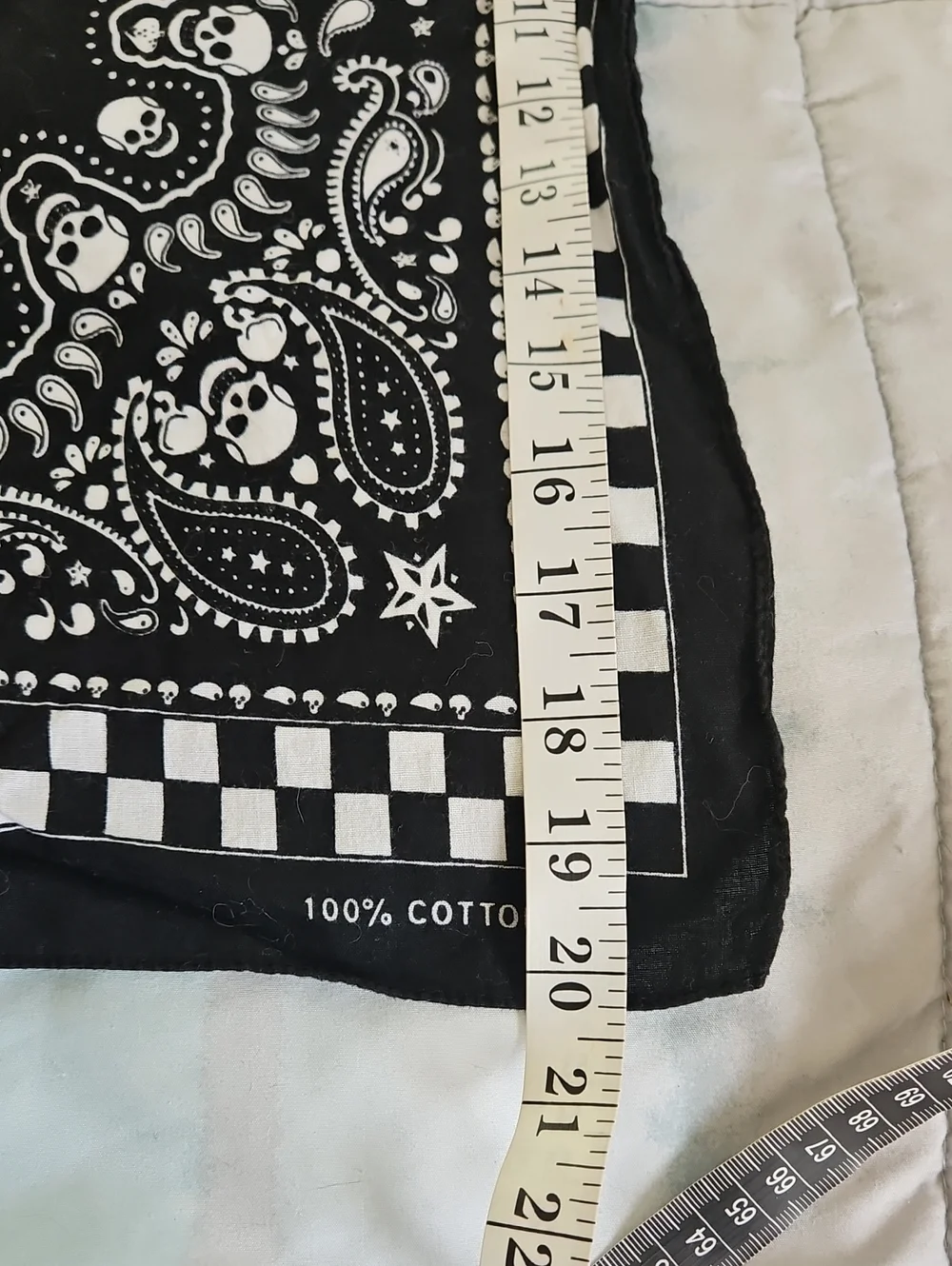 Checker Skull Bandana & Skull With Crossbones Pirate Bandana
